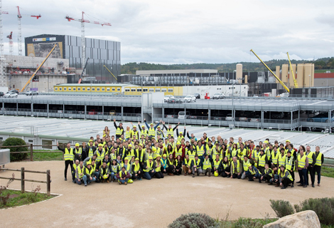 The PhD student group at the ITER site.